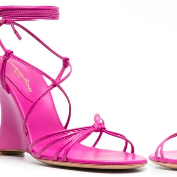 Gianvito Rossi Wedge with Suede Lace-up/Dust Bag 8.5 NWT $675 - Picture 3 of 10